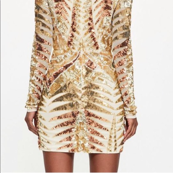 CCO MISSGUIDED EMBELLISHED SEQUIN WRAP MINI DRESS - Picture 7 of 8